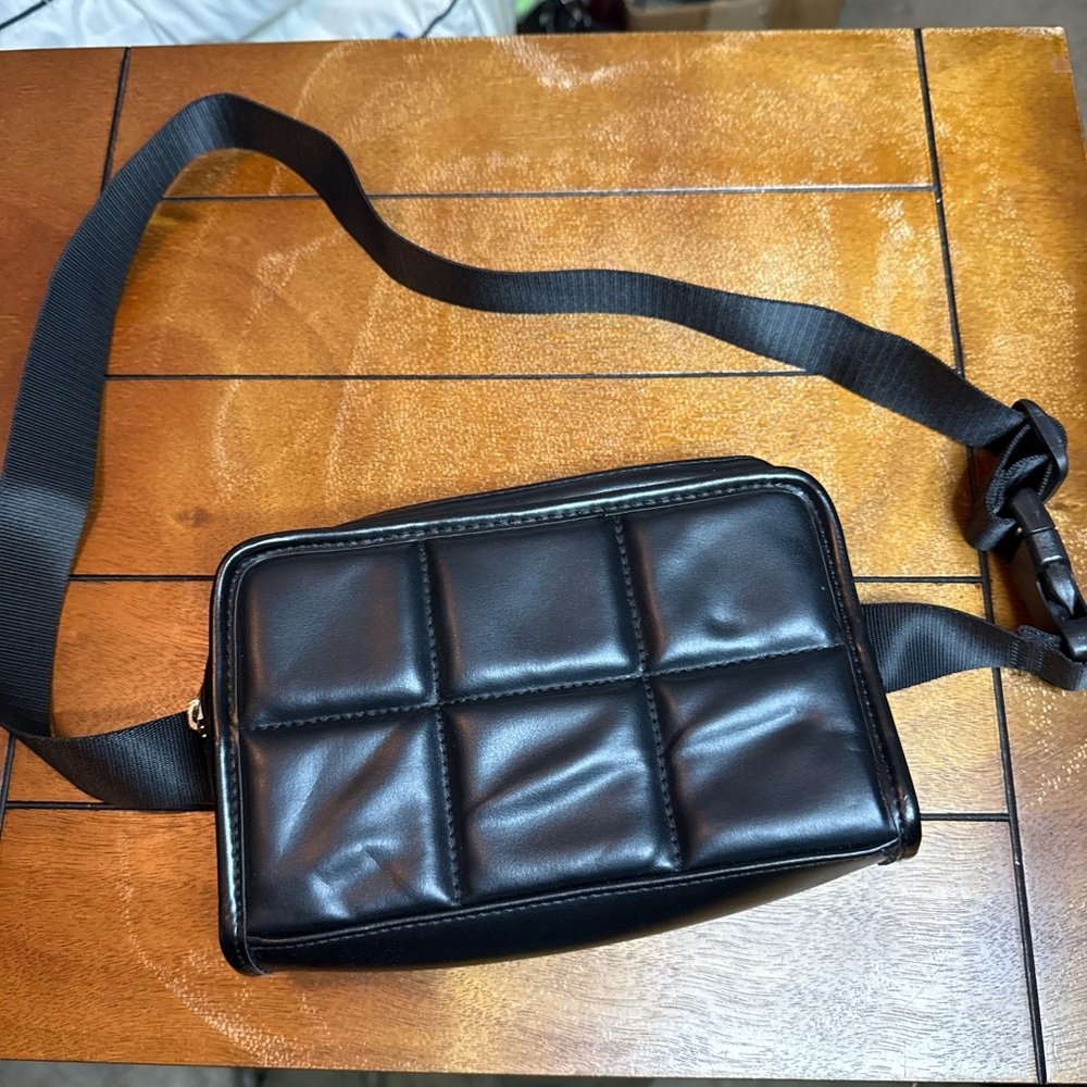 Black Quilted Crossbody Bag